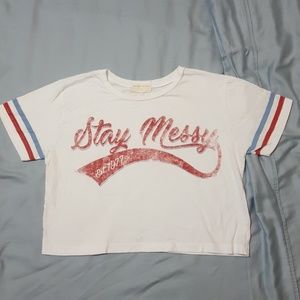 💙Stay Messy croptop❤